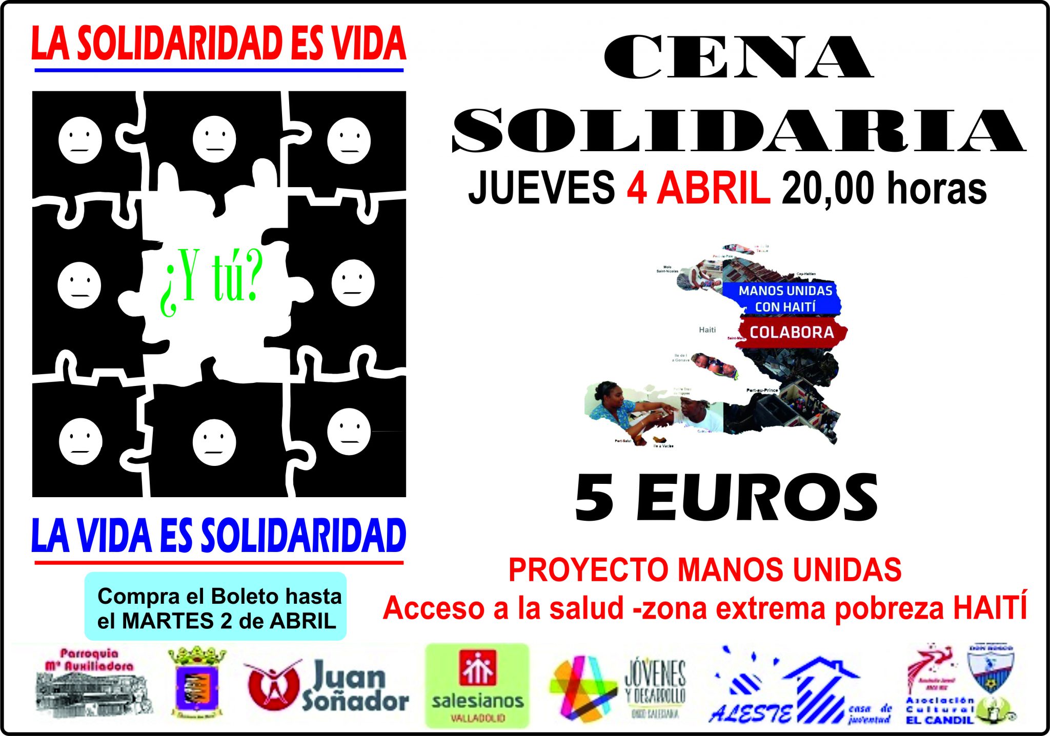 CENA SOLIDARIA 4 ABRIL