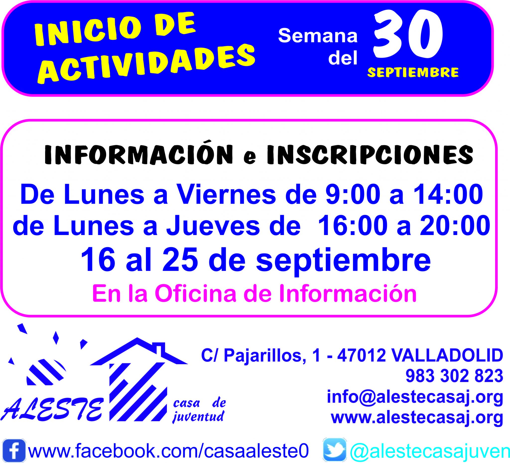 informacion e inscripciones