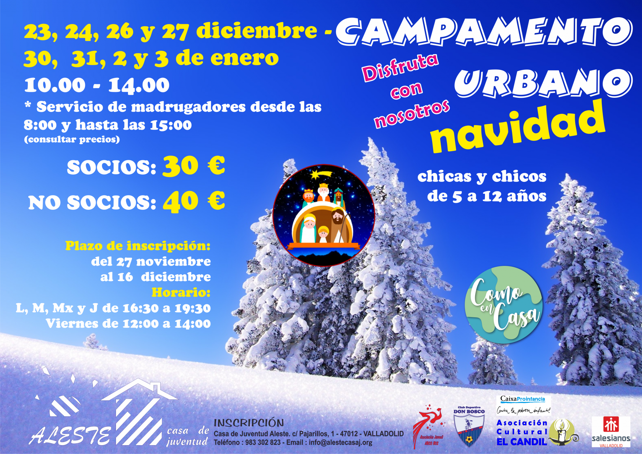 CAMPAMENTO URBANO DE NAVIDAD – Casa De Juventud Aleste